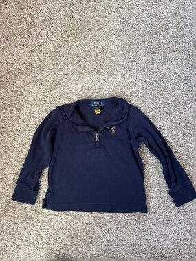 Polo by Ralph Lauren Toddler Navy Half-Zip Sweatshirt with Pony